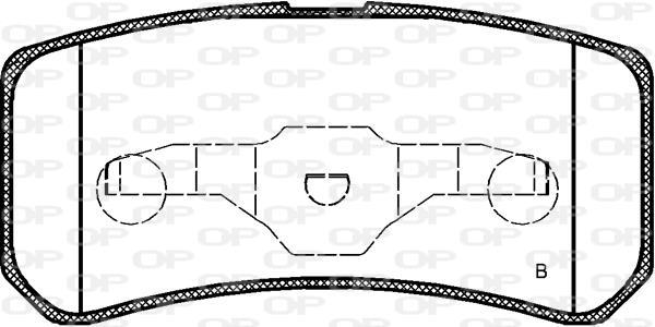Jogo de 4 pastilhas de travão OPEN PARTS ref. BPA0803.02
