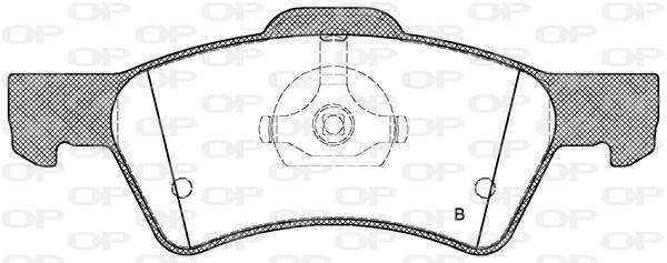 Jeu de 4 plaquettes de frein OPEN PARTS ref. BPA0810.02