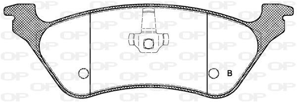 Jeu de 4 plaquettes de frein OPEN PARTS BPA0811.00