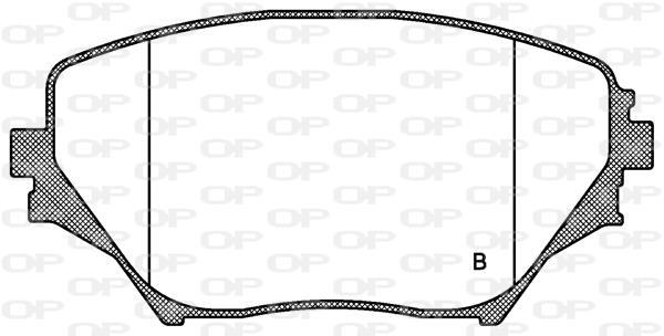Jeu de 4 plaquettes de frein OPEN PARTS BPA0813.00