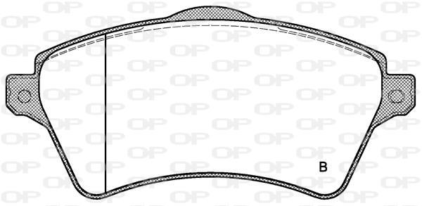 Jeu de 4 plaquettes de frein OPEN PARTS BPA0822.00