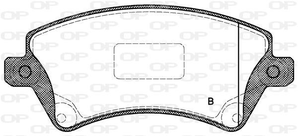 Jeu de 4 plaquettes de frein OPEN PARTS BPA0822.12