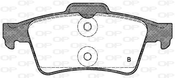 Jeu de 4 plaquettes de frein OPEN PARTS ref. BPA0842.00