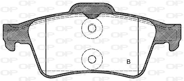 Jeu de 4 plaquettes de frein OPEN PARTS ref. BPA0842.20