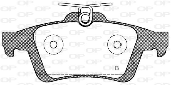 Jeu de 4 plaquettes de frein OPEN PARTS ref. BPA0842.30
