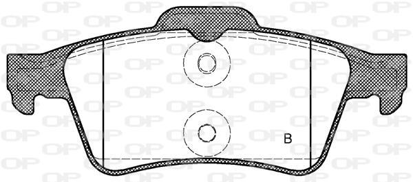 Jeu de 4 plaquettes de frein OPEN PARTS BPA0842.40