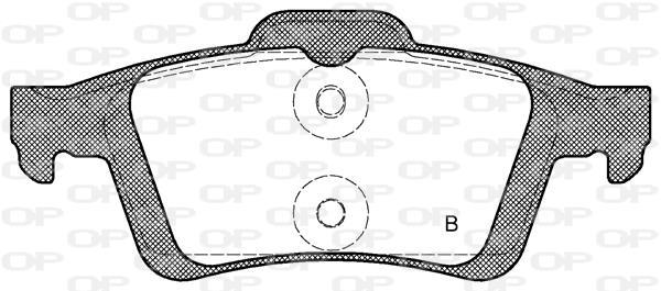 Jeu de 4 plaquettes de frein OPEN PARTS BPA0842.70