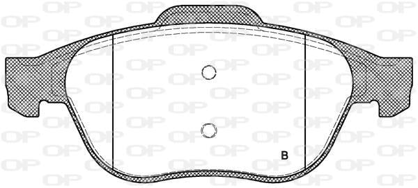 Jogo de 4 pastilhas de travão OPEN PARTS ref. BPA0843.00