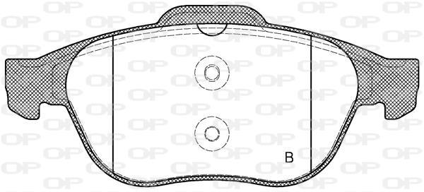 Jogo de 4 pastilhas de travão OPEN PARTS ref. BPA0843.10