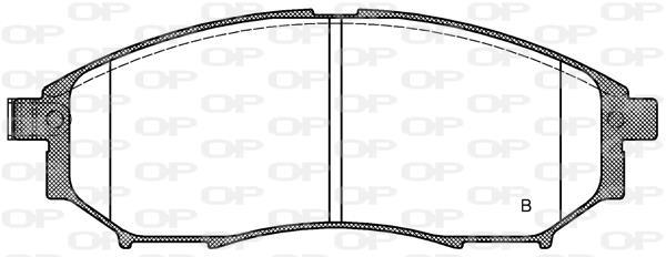 Jeu de 4 plaquettes de frein OPEN PARTS ref. BPA0852.14