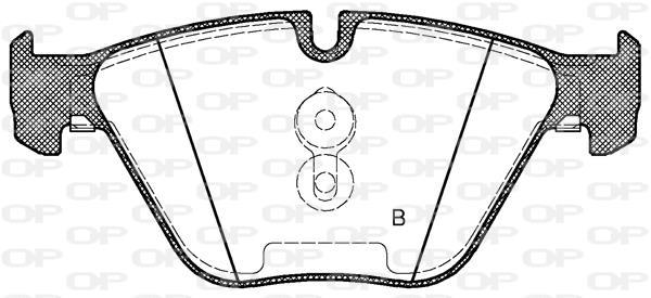 Jeu de 4 plaquettes de frein OPEN PARTS ref. BPA0857.10