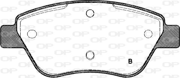 Jeu de 4 plaquettes de frein OPEN PARTS ref. BPA0858.01