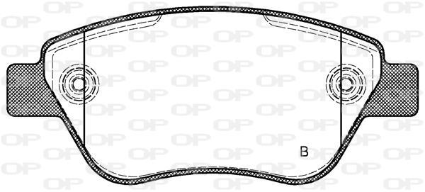 Jeu de 4 plaquettes de frein OPEN PARTS BPA0858.31