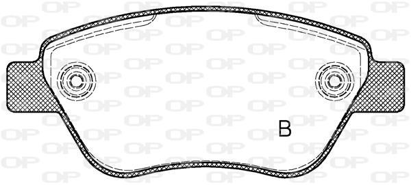 Jeu de 4 plaquettes de frein OPEN PARTS ref. BPA0858.32