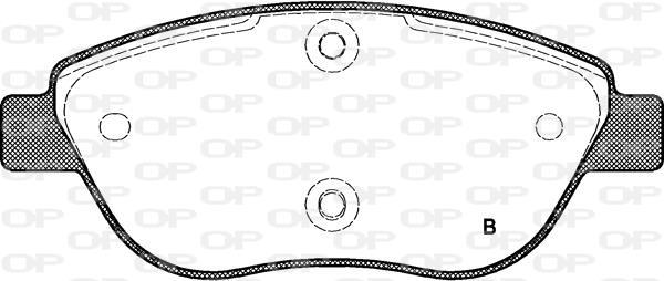Jeu de 4 plaquettes de frein OPEN PARTS BPA0859.01