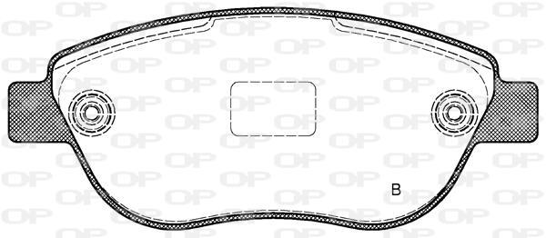 Jeu de 4 plaquettes de frein OPEN PARTS ref. BPA0859.11