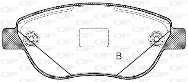 Jeu de 4 plaquettes de frein OPEN PARTS BPA0859.12