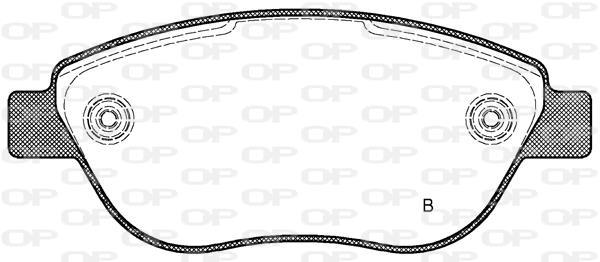 Jeu de 4 plaquettes de frein OPEN PARTS ref. BPA0859.21