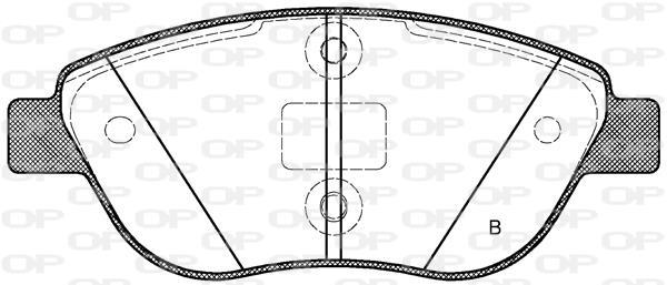 Jogo de 4 pastilhas de travão OPEN PARTS ref. BPA0859.32