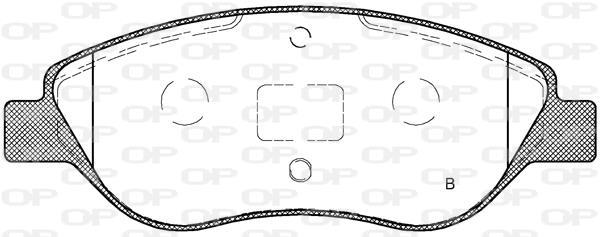 Jeu de 4 plaquettes de frein OPEN PARTS BPA0860.12