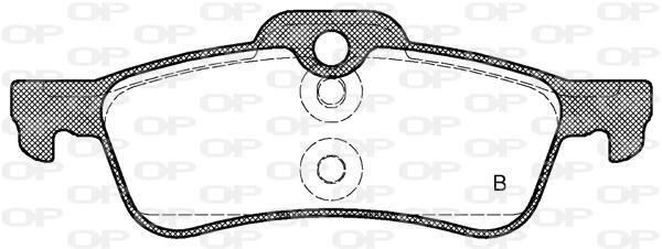 Jeu de 4 plaquettes de frein OPEN PARTS ref. BPA0862.00
