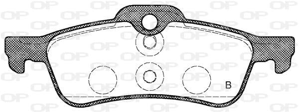 Jeu de 4 plaquettes de frein OPEN PARTS BPA0862.02