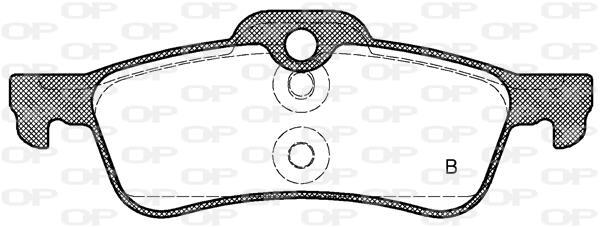 Jeu de 4 plaquettes de frein OPEN PARTS BPA0862.12
