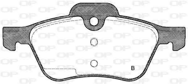 Jogo de 4 pastilhas de travão OPEN PARTS ref. BPA0864.00