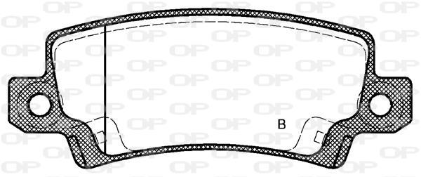 Jeu de 4 plaquettes de frein OPEN PARTS ref. BPA0874.02