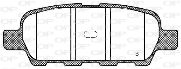 Jogo de 4 pastilhas de travão OPEN PARTS ref. BPA0876.01