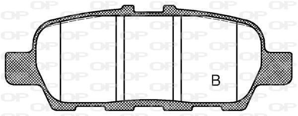 Jogo de 4 pastilhas de travão OPEN PARTS ref. BPA0876.31