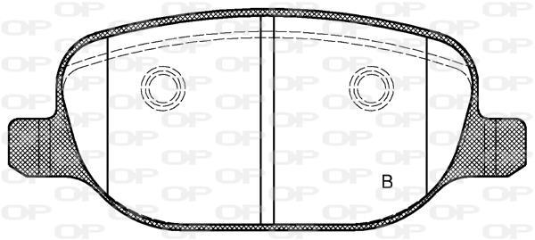 Jeu de 4 plaquettes de frein OPEN PARTS ref. BPA0878.02