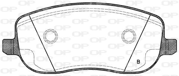 Jeu de 4 plaquettes de frein OPEN PARTS BPA0879.12