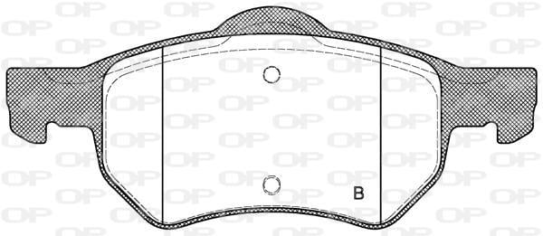 Jogo de 4 pastilhas de travão OPEN PARTS ref. BPA0882.00