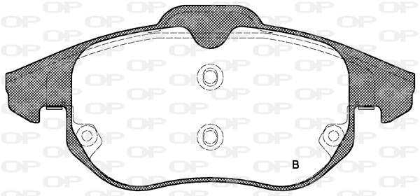 Jogo de 4 pastilhas de travão OPEN PARTS ref. BPA0888.00