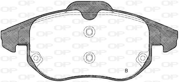 Jogo de 4 pastilhas de travão OPEN PARTS ref. BPA0888.02