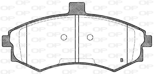 Jogo de 4 pastilhas de travão OPEN PARTS ref. BPA0893.02