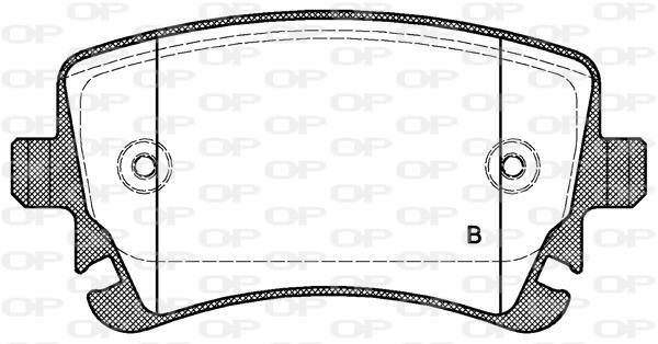 Jogo de 4 pastilhas de travão OPEN PARTS ref. BPA0897.02