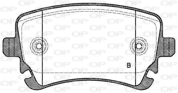 Jeu de 4 plaquettes de frein OPEN PARTS ref. BPA0897.11