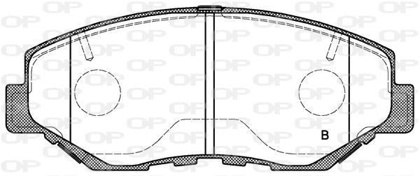 Jeu de 4 plaquettes de frein OPEN PARTS ref. BPA0899.00