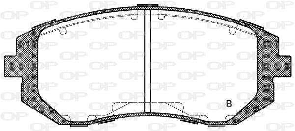 Jeu de 4 plaquettes de frein OPEN PARTS ref. BPA0951.02