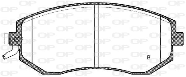 Jeu de 4 plaquettes de frein OPEN PARTS BPA0951.04