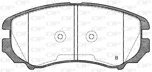 Jeu de 4 plaquettes de frein OPEN PARTS ref. BPA0953.02