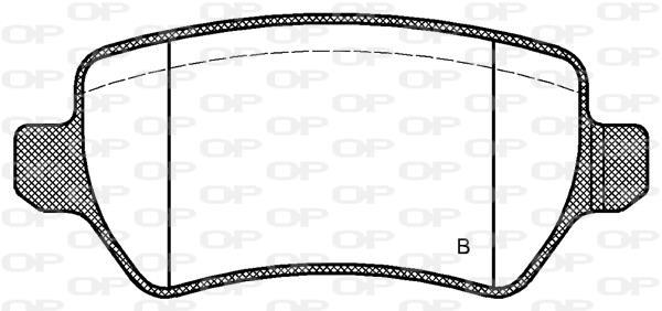 Jeu de 4 plaquettes de frein OPEN PARTS ref. BPA0957.02