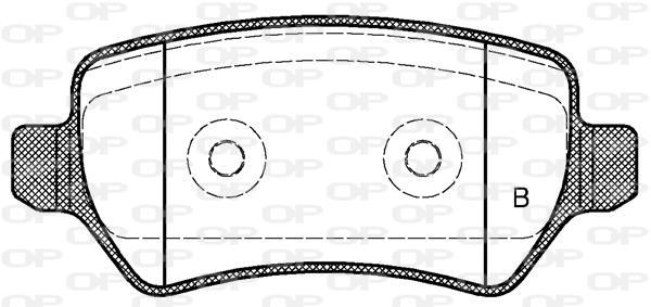 Jeu de 4 plaquettes de frein OPEN PARTS BPA0957.22