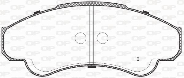 Jogo de 4 pastilhas de travão OPEN PARTS ref. BPA0959.11