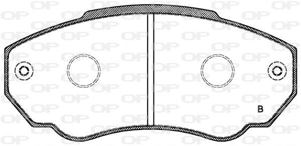 Jogo de 4 pastilhas de travão OPEN PARTS ref. BPA0960.01