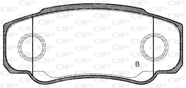 Jogo de 4 pastilhas de travão OPEN PARTS ref. BPA0961.02