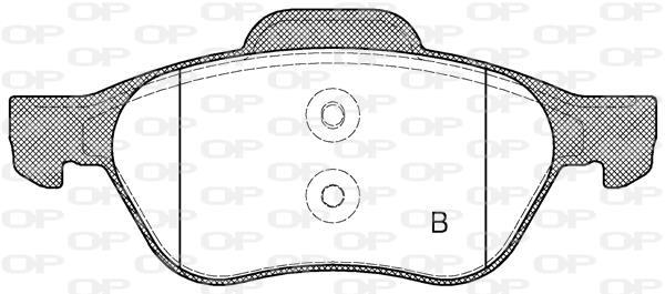 Jogo de 4 pastilhas de travão OPEN PARTS ref. BPA0962.10