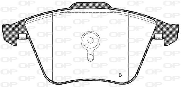 Jogo de 4 pastilhas de travão OPEN PARTS ref. BPA0964.41